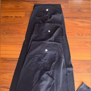 Lululemon Align Legging Bundle Sz 4 or Kids 14 
Black 23 & 25” ALO Athleta Vuori